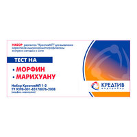 Тест на 2 вида наркотиков (марихуана, морфин) 1 шт/уп «Набор Креатив МП-2П»